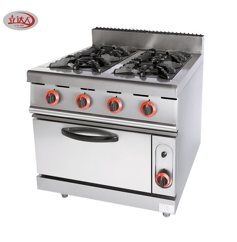 Gas vertical four-headed casserole furnace