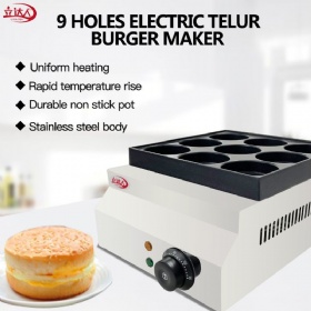 Nine holes electric hamburger machine